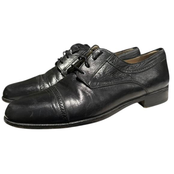 Bally of Switzerland Other - Bally Men’s Trino Black Leather Cap Toe Oxford Dress Shoe Italy Size 9 EEE